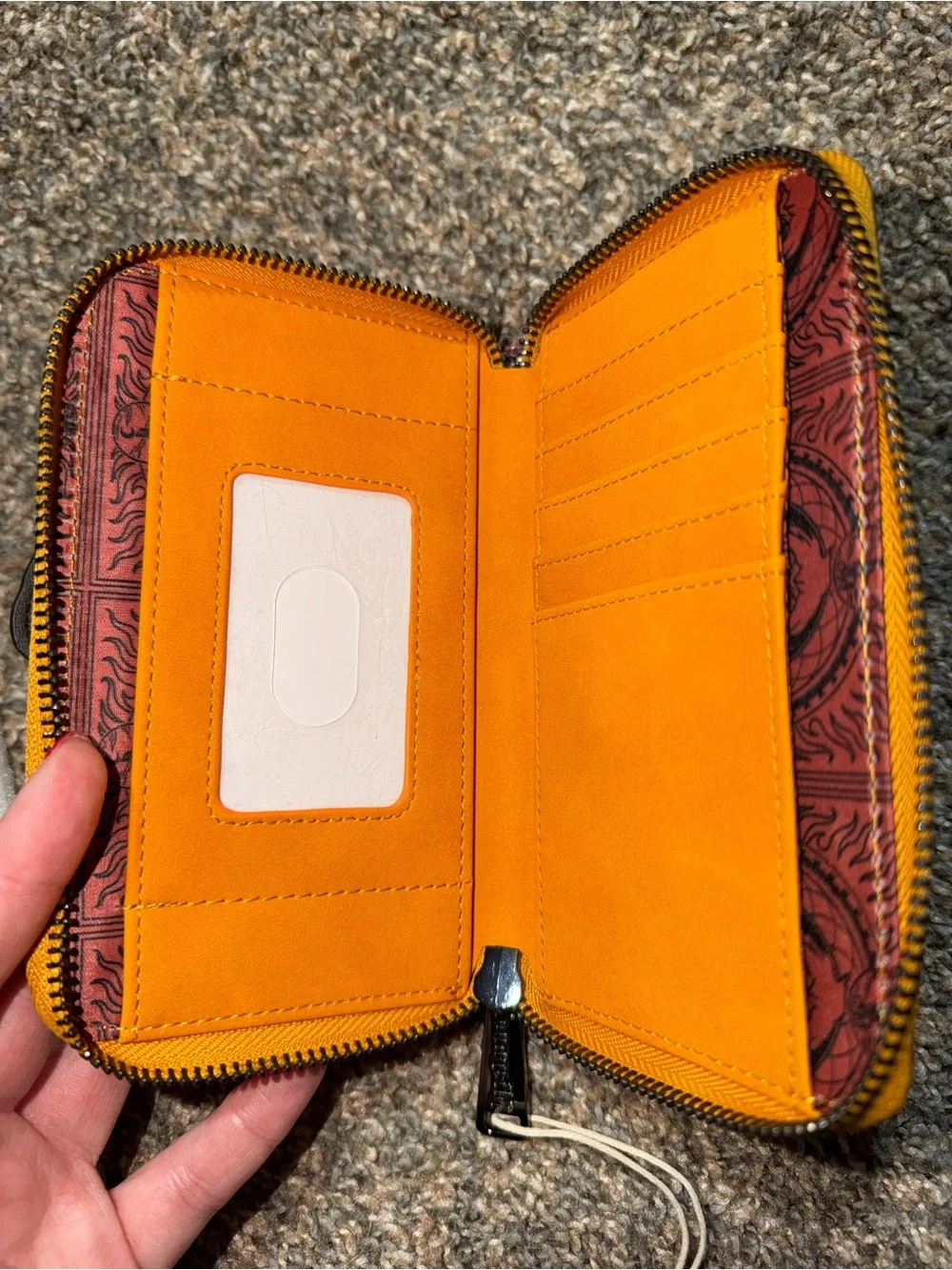 Loungefly Disney The Lion King Scar Red/Brown Zip Wallet with Yellow Plaque
